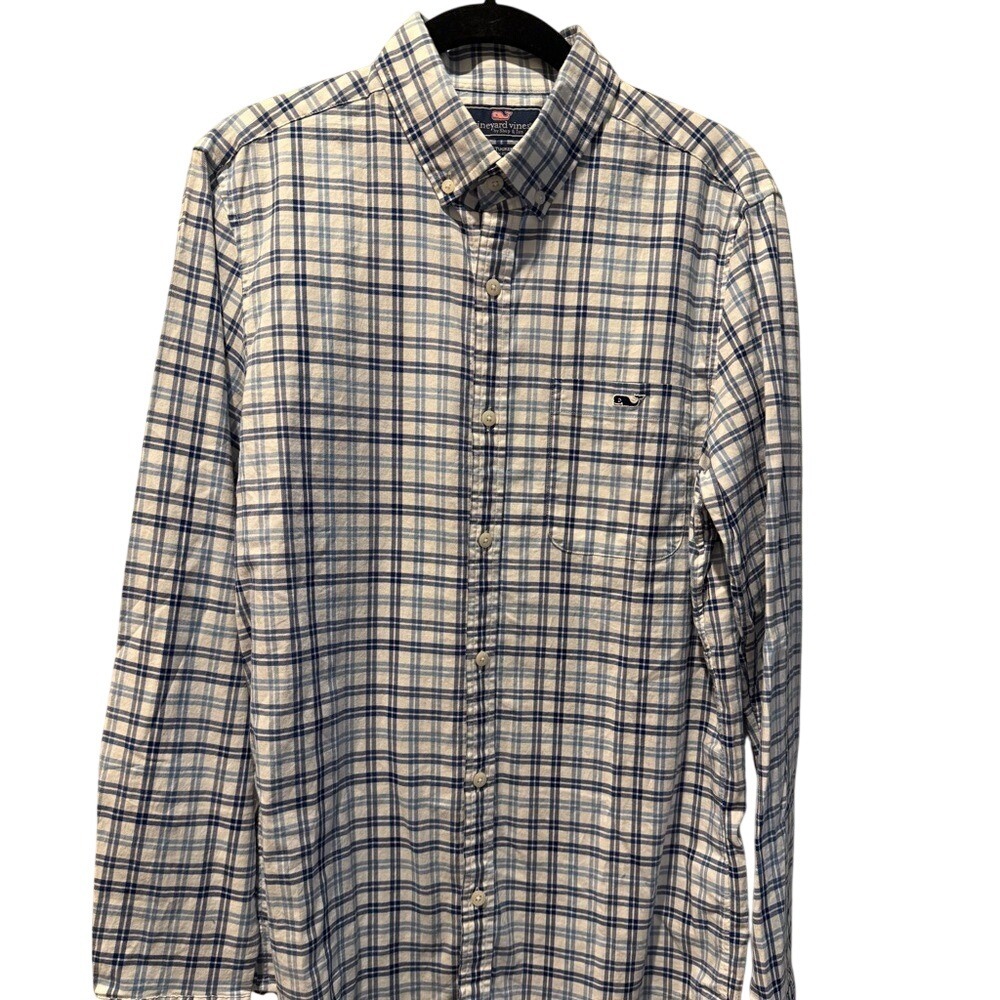 Vineyard Vines Men's Slim-Fit Tucker Plaid Button Down Stretch Shirt‎ Size Small